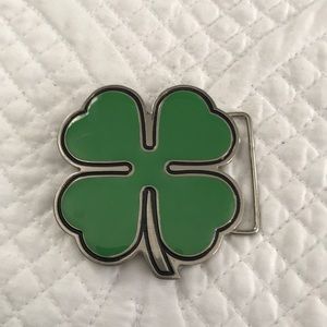 Lucky shamrock belt buckle